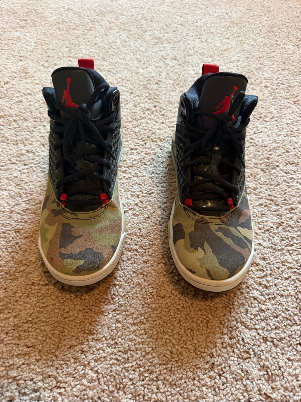 Men’s Jordan black and camo sneakers